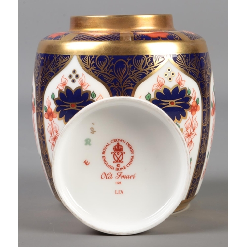 351 - A Royal Crown Derby Imari ginger jar. 1128 pattern, 11.5cm. First quality 1995