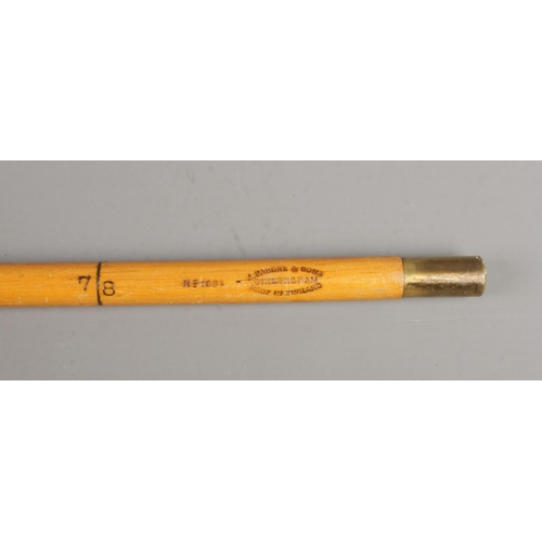 27 - A vintage Rabone & Sons cylindrical yard stick, No. 1034.