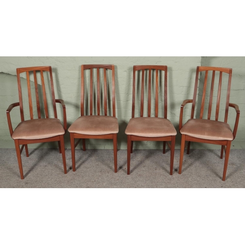 461 - A set of eight William Lawrence & Co teak dining chairs, including two carvers.