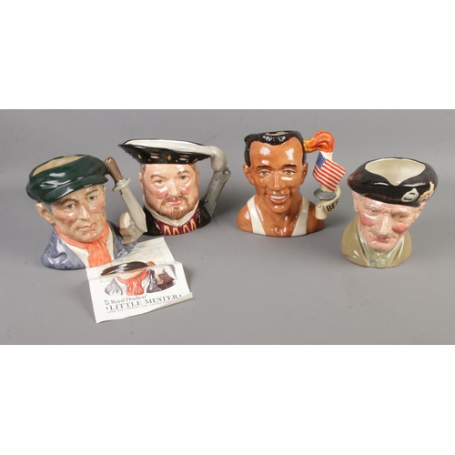 14 - A collection of mostly large Royal Doulton character jugs to include Jesse Owens (D7019), Monty (D62... 