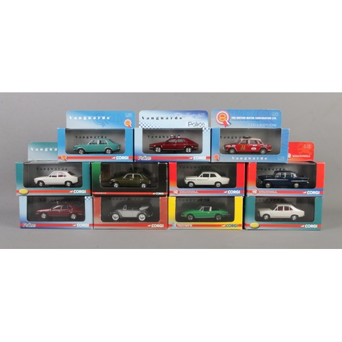 26 - Eleven boxed Corgi Vanguards 1:43 scale diecast models to include Austin Princess, Vauxhall Victor, ... 