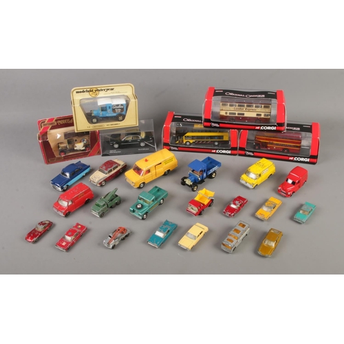 149 - A collection of diecast vehicles to include three boxed Corgi The Original Omnibus Company 1:76 scal... 