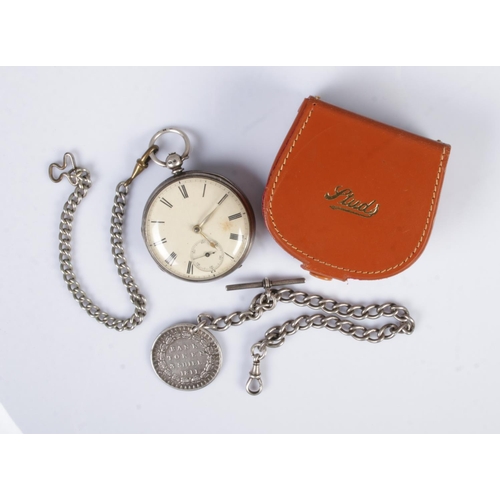 310 - A collection of silver to include pocket watch with engine turned back (hallmarked London 1928) on w... 