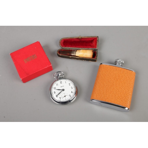342 - A small selection of collectables to include Victorian silver mounted cheroot holder (hallmarked Che... 
