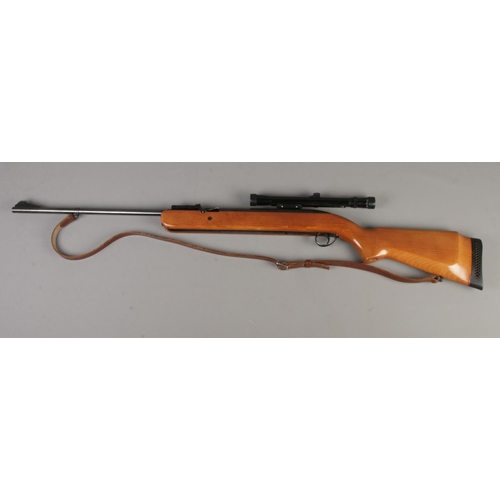 408 - A BSA Airsporter .22 cal underlever air rifle with BSA 4x20 scope. CANNOT POST.