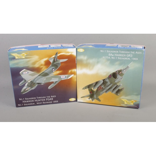 9 - Two boxed Corgi Aviation Archive No.1 Squadron Through the Ages 1:72 scale models. To include Hawker... 
