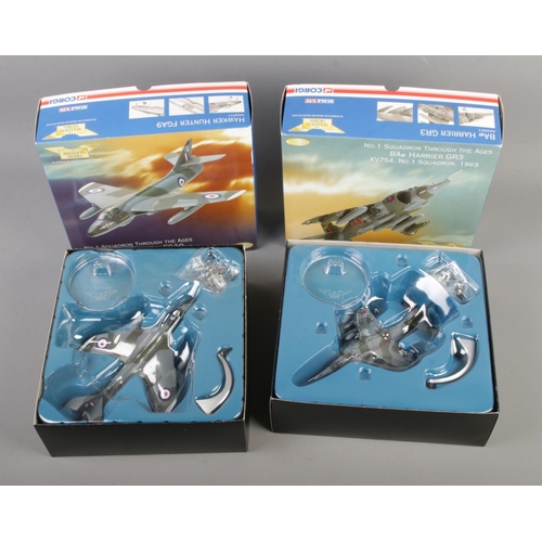 9 - Two boxed Corgi Aviation Archive No.1 Squadron Through the Ages 1:72 scale models. To include Hawker... 