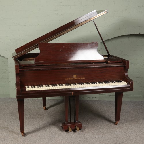 2 - A John Broadwood & Sons/Herrburger Brooks mahogany baby grand piano along with an adjustable duet st... 
