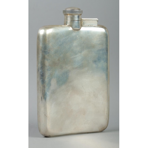 60 - A George VI silver 3/8 pint hip flask marked for G Schonhut. Assayed Sheffield 1939 by James Dixon &... 