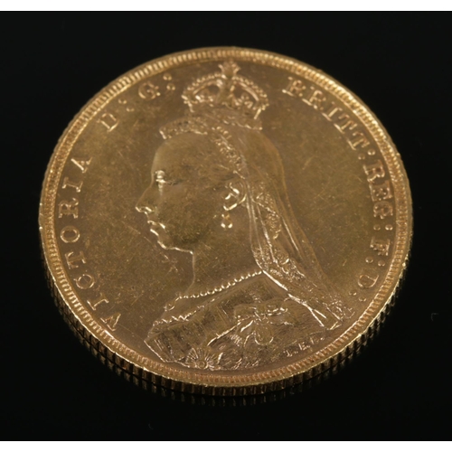 72 - A Victoria gold full sovereign, 1888. 8g.