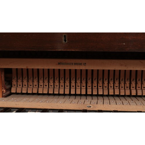 617 - A John Broadwood & Sons/Herrburger Brooks mahogany baby grand piano.