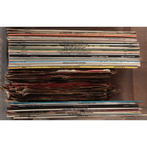 378 - Three boxes of records. Includes Status Quo, Barry Manilow, Diana Ross, etc.