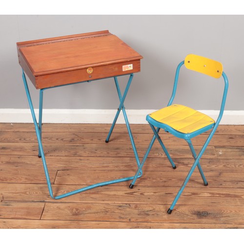 602 - A vintage Mobo child's desk and chair