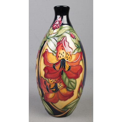 116 - A Moorcroft pottery vase decorated in the Simeon pattern by Philip Gibson. Date cypher for 2008. Hei... 