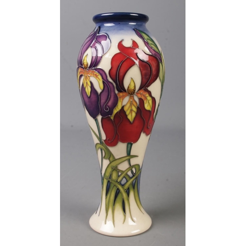 129 - A very rare Moorcroft pottery vase decorated with flowers. Date cypher for 2017. Limited 1/1. Height... 