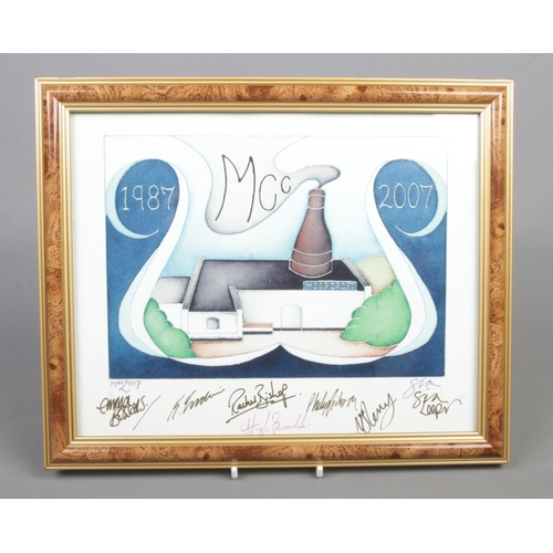 60 - A signed Moorcroft Collector's Club 2007 print. With autographs from Moorcroft designers; Emma Bosso... 