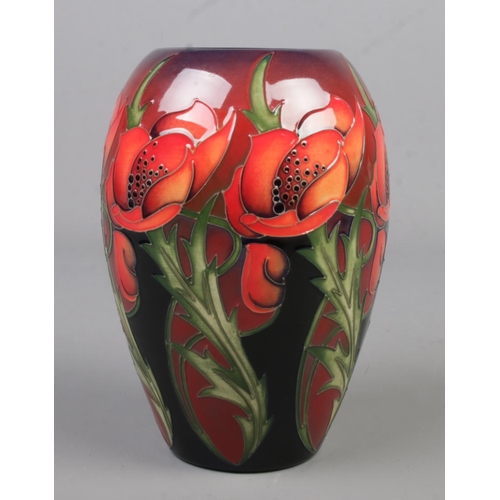 67 - A very rare Moorcroft pottery vase decorated in the Talwin Flambe pattern. Date cypher for 2016. Lim... 