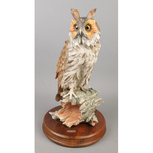 22 - A Giuseppe Armani Capodimonte ceramic owl. (37cm)