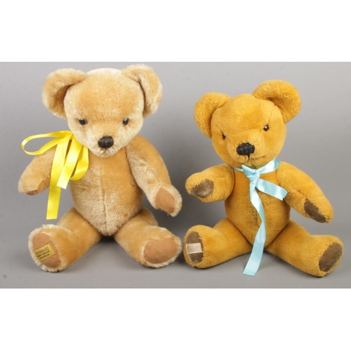 63 - Two Merrythought jointed teddy bears.