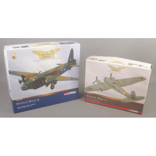 77 - Two boxed limited edition Corgi The Aviation Archive aircrafts. Includes World War II Luftwaffe Over... 