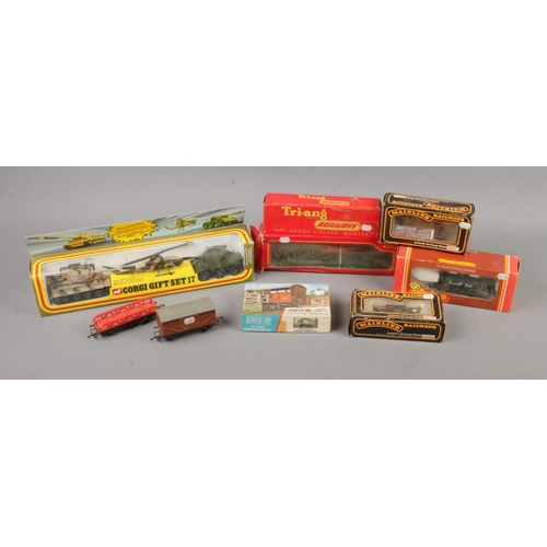 89 - A collection of mostly boxed diecast vehicles and railway to include Corgi Gift Set 17 (Tiger Mk.1 T... 