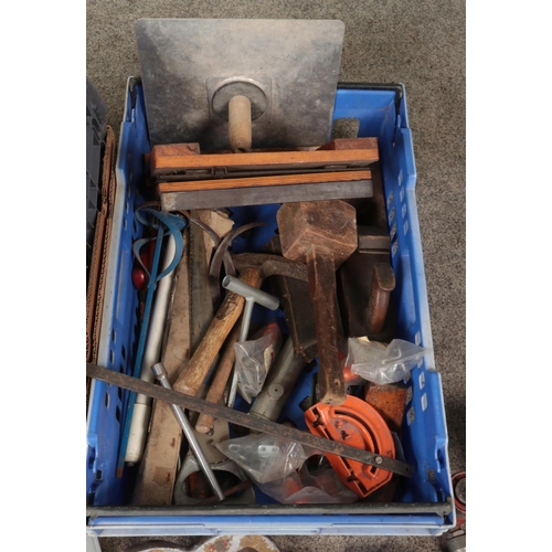 252 - Two boxes of tools. Includes Yuan Lih blade, die grinder kit, calliper set etc.