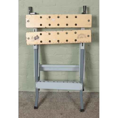 413 - A German folding portable workbench.