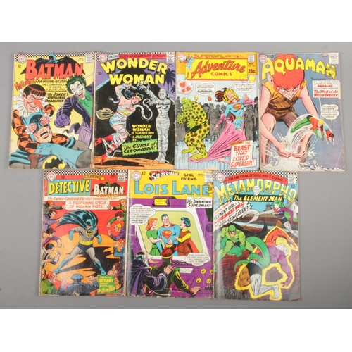 100 - Seven 1960s DC Nantional Comics. Includes Aquaman no.10 1963, Metamorpho no.10 1966, Lois Lane no.49... 