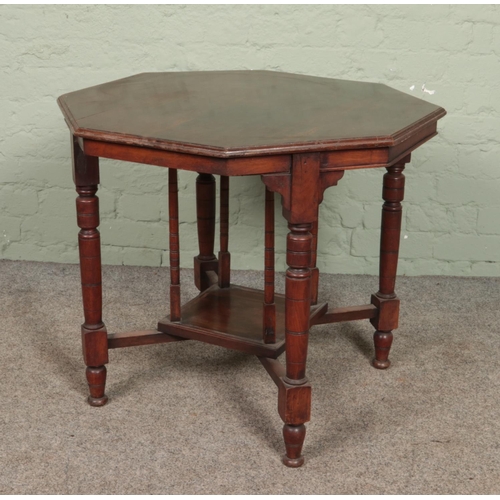 587 - A Victorian mahogany window table.