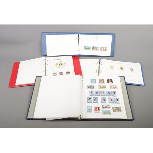 112 - Four near complete albums of British stamps all in relation to the Royal Family. To include 1977 The... 