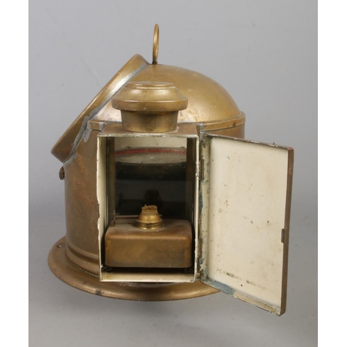 145 - A Sestral brass binnacle/gimbal compass, complete with burner.
