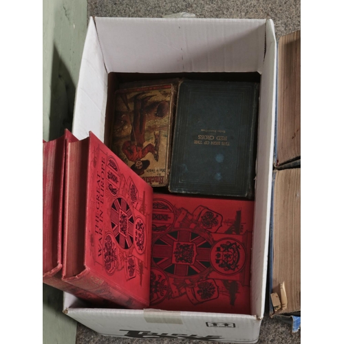 220 - A collection of both vintage and antique books to include Annals of the Poor, The Shark Hunter, Robi... 