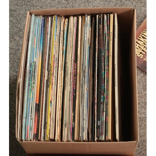 243 - One box of vinyl LP records and one large box of vinyl singles of mainly pop and easy listening to i... 