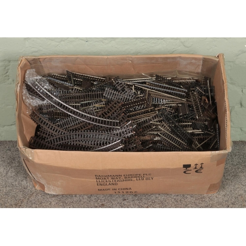 263 - A large box of Hornby OO Gauge railway track.