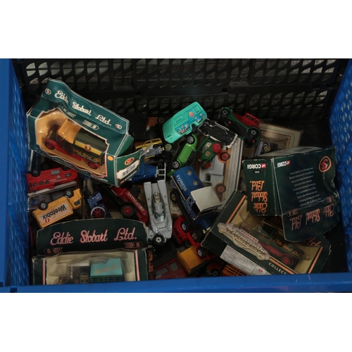 300 - A box of assorted diecast vehicles to include ERTL, Matchbox, Corgi, Lesney, etc.