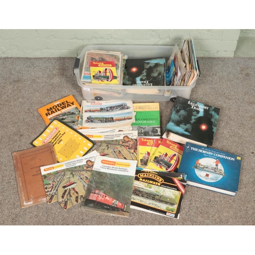 304 - A box of railway books and magazine. Includes Tri-ang, Hornby Companion, etc.