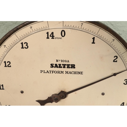 312 - A set of Salter Platform scales, No. 109A. 93cm tall.