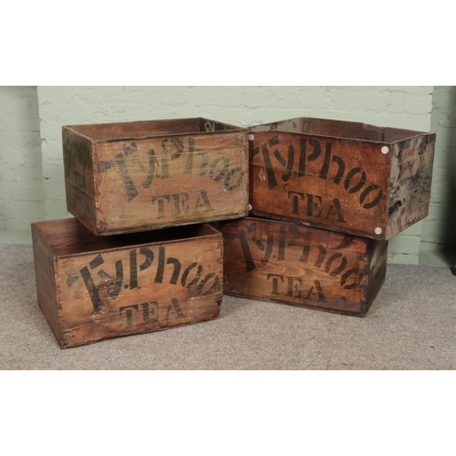 314 - Four wooden crates stencilled for Typhoo Tea.