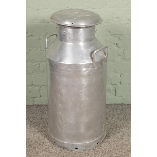 367 - Large aluminium metal milk churn of Wroxham Dairies LTD, Hx75cm