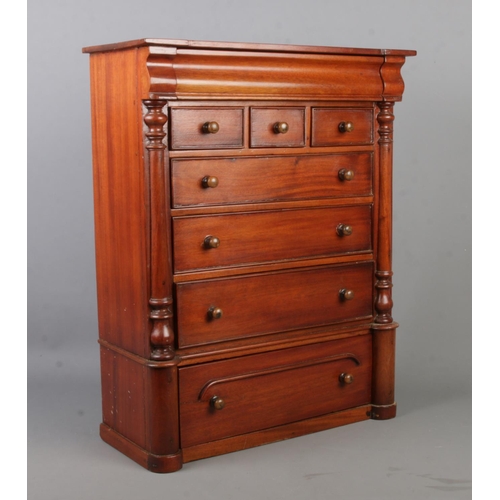 382 - A miniature Scotch chest. 55.5cm x 44cm x 19cm.