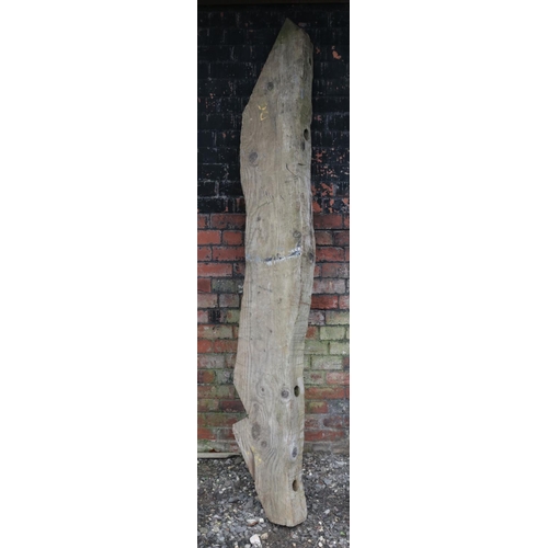 418 - A large pine beam. (Approximately 240cm)