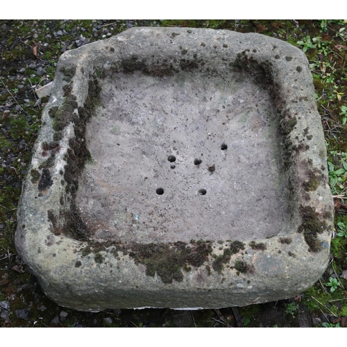 419 - A large stone trough. (H29cm x W74cm x D70cm)