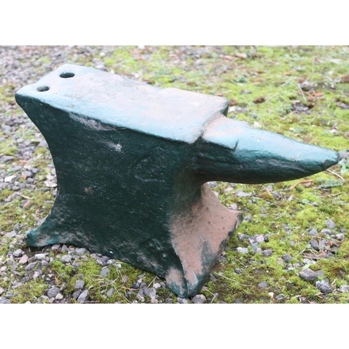 422 - A painted blacksmiths anvil.