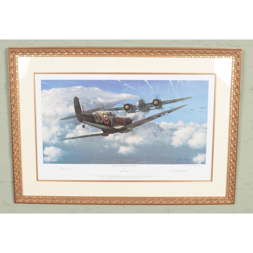 446 - A framed limited edition Philip E.West 'Against All Odds – The Battle of Britain' artists proof prin... 