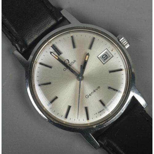 508 - A gentleman's stainless steel Omega Genève automatic wristwatch.