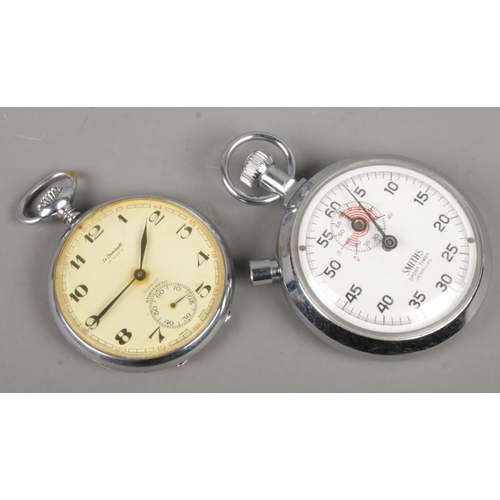 515 - A Smith Sports Timer stopwatch along with a Le Cheminant pocket watch.