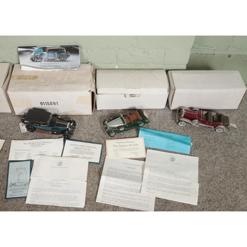 94 - Five boxed Franklin Mint Precision Models. Includes 1929 Rolls Royce Phantom I, The 1930 Bugatti Roy... 