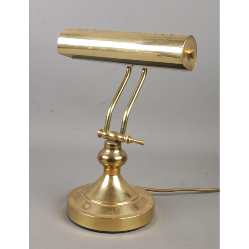 182 - A contemporary brass desk lamp.