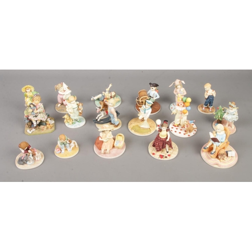 223 - A large quantity of Coalport Treasury of Childhood  figurines together with similar figurines