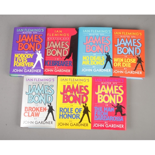 242 - A quantity of Ian Flemings James Bond hardback novels by John Gardner including nobody lives forever... 